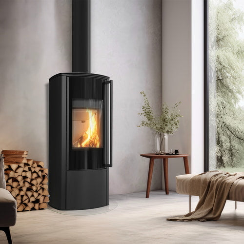 Free standing steel stove KOZA KRATKI AB KRATKI ENYO R 5.5 kW Ø 100/150