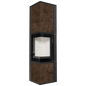 Wood burning steel stove KRATKI TORA/L 8 kW Ø 150 quartz sinter OXIDE MORO self closing door