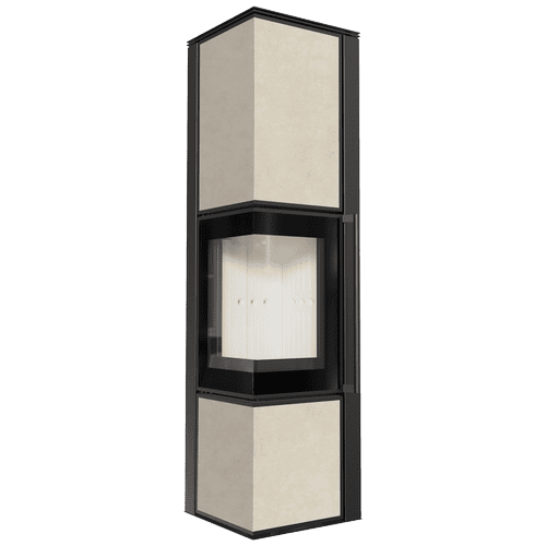 Wood burning steel stove KRATKI TORA/L 8 kW Ø 150 quartz sinter FOKOS SALE