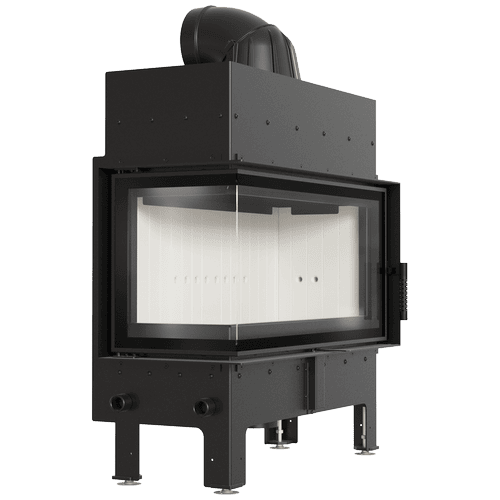 Steel fireplace KRATKI FLOKI L left 12 kW Ø 200