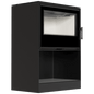 Wood burning steel stove KARI 80 Ø 180 12 kW recess for wood self closing door