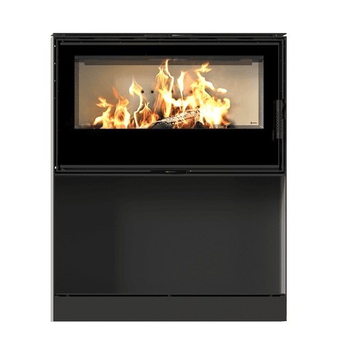 Wood burning steel stove KRATKI KARI 95 Ø 180 14 kW recess for wood