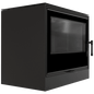 Wood burning steel stove KRATKI KARI 80 Ø 180 12 kW black thermotec