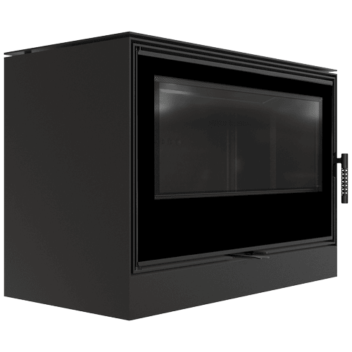 Wood burning steel stove KRATKI KARI 95 Ø 180 14 kW black thermotec