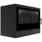 Wood burning steel stove KRATKI KARI 95 Ø 180 14 kW black thermotec