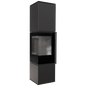 Wood burning steel stove KRATKI REN/L left Ø 150 7 kW black thermotec self closing door
