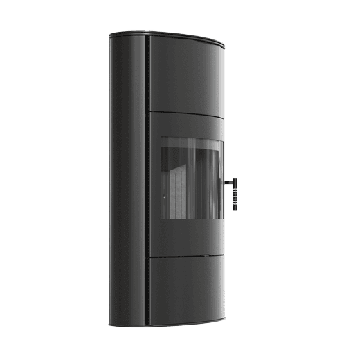 Wood burning steel stove AB/S/2/ROLLO High 10 kW Ø 150 black thermotec