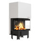 Fireplace KRATKI REGNOR 800/400 glazing bars 8 kW Ø 200 black thermotec self closing door