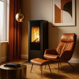 Wood burning steel stove KRATKI HATI Ø 150 5,5 kW