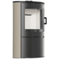 Tiled wood burning steel stove KRATKI AB S/2 Ø 150 10 kW creme tile