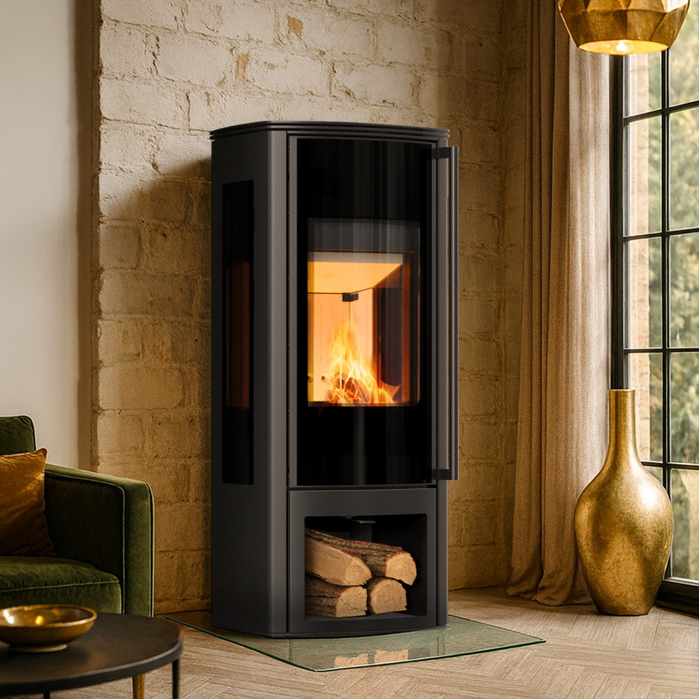 Freestanding stove KOZA AB ENYO R VIEW RECESS