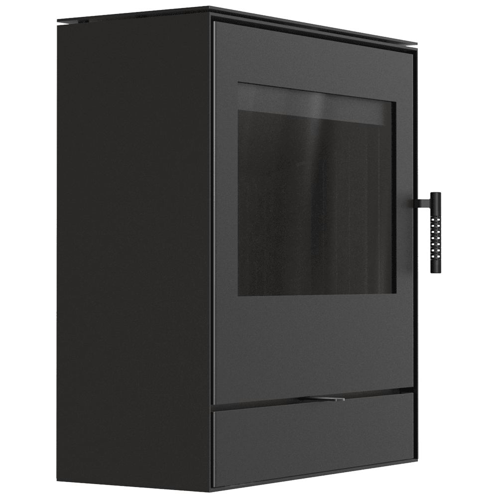 Steel stove Koza ROLLO 2 SIMPLE black termotec