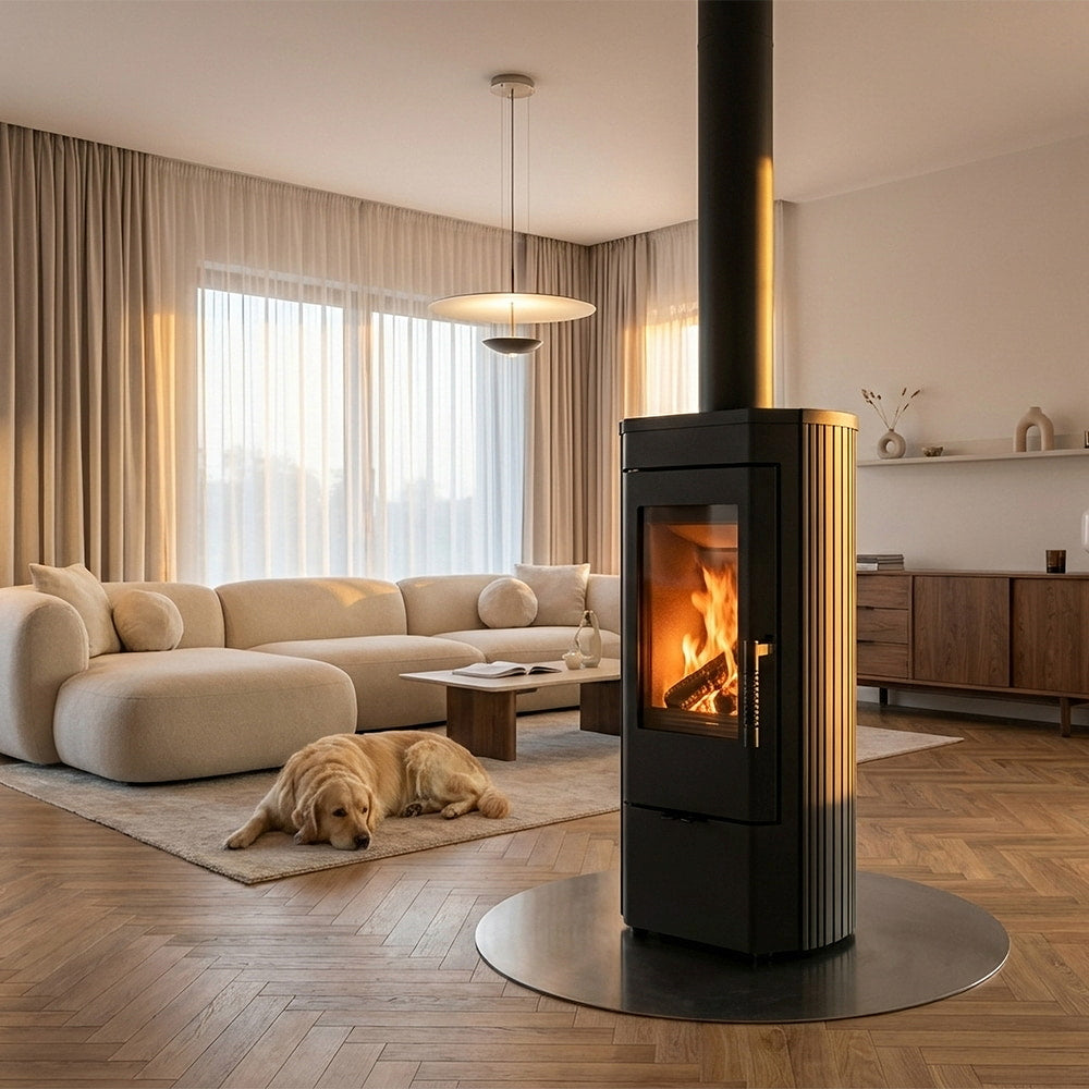 Cast iron stove KRATKI K12 Ø 130 6 kW