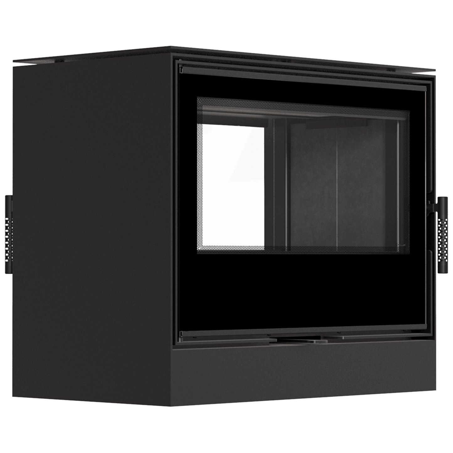 Wood burning stove tunnel KRATKI KARI 80 12 kW Ø 180 self closing door, black thermotec