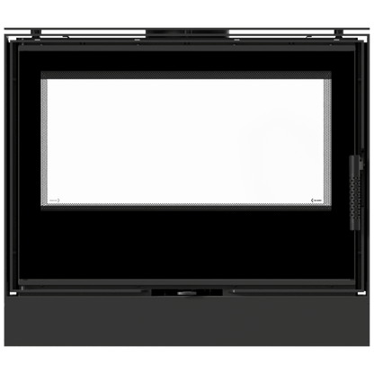 Wood burning stove tunnel KRATKI KARI 80 12 kW Ø 180 self closing door, black thermotec
