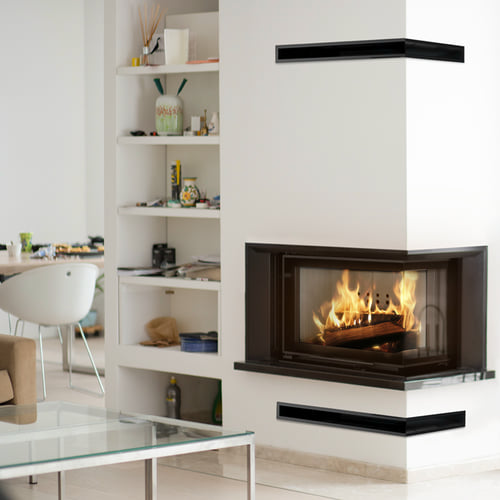 Steel fireplace KRATKI VNL 610/430 9 kW Ø 200 Lift-up