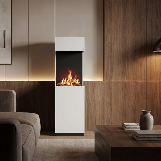 Freestanding bio-fireplace SIERRA MINI white