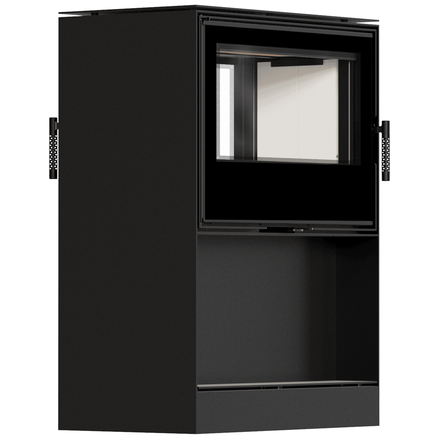 Wood burning stove tunnel KRATKI KARI 80 12 kW Ø 180 with wood storage