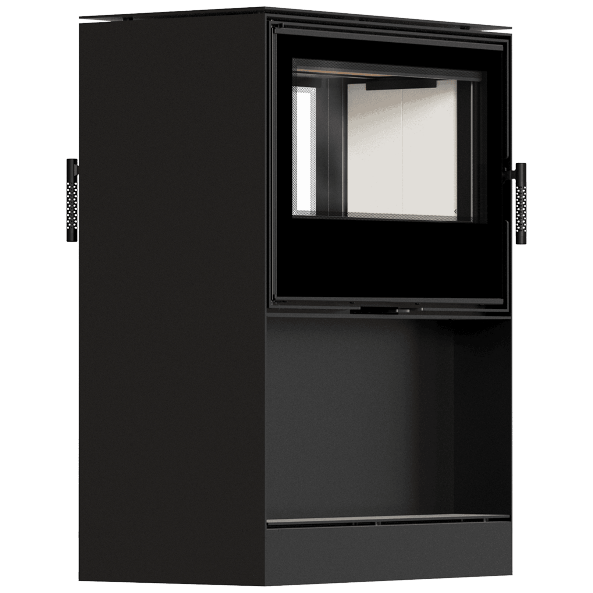 Wood burning stove tunnel KRATKI KARI 80 12 kW Ø 180 with wood storage