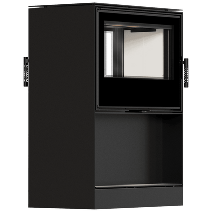 Wood burning stove tunnel KRATKI KARI 80 12 kW Ø 180 with wood storage