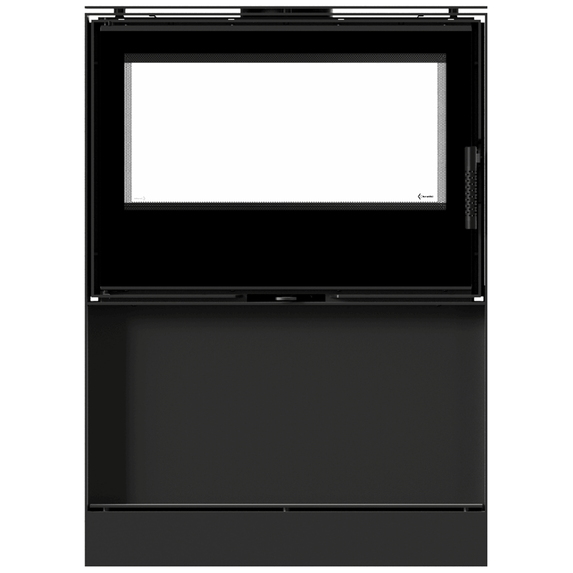 Wood burning stove tunnel KRATKI KARI 80 12 kW Ø 180 with wood storage