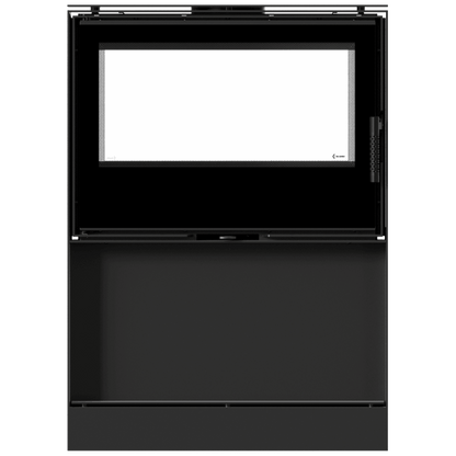 Wood burning stove tunnel KRATKI KARI 80 12 kW Ø 180 with wood storage