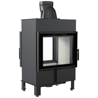 Steel air fireplace 12 kW Double glazing