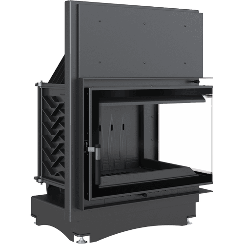 Cast iron fireplace KRATKI ZUZIA ECO DECO right 12 kW Ø 200