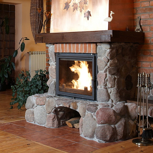 Cast iron fireplace KRATKI AMELIA 21 kW Ø 200