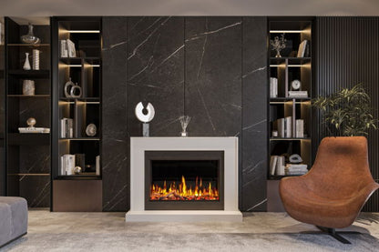 Bettola L800 Floor Standing Electric Fireplace – Warm White & Woodgrain