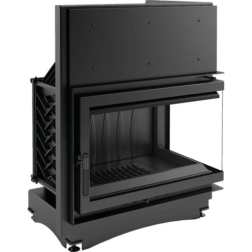 Cast iron fireplace KRATKI OLIWIA right 16 kW Ø 200