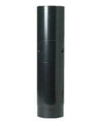 125mm Black Matt Straight Pipe 500mm with Door