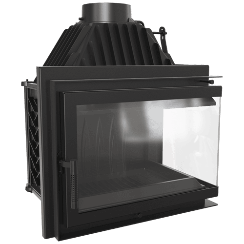 Cast iron fireplace KRATKI SIMPLE left 15 kW Ø 200