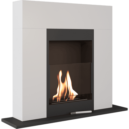 Freestanding Bioethanol fireplace WHISKEY2 TÜV white