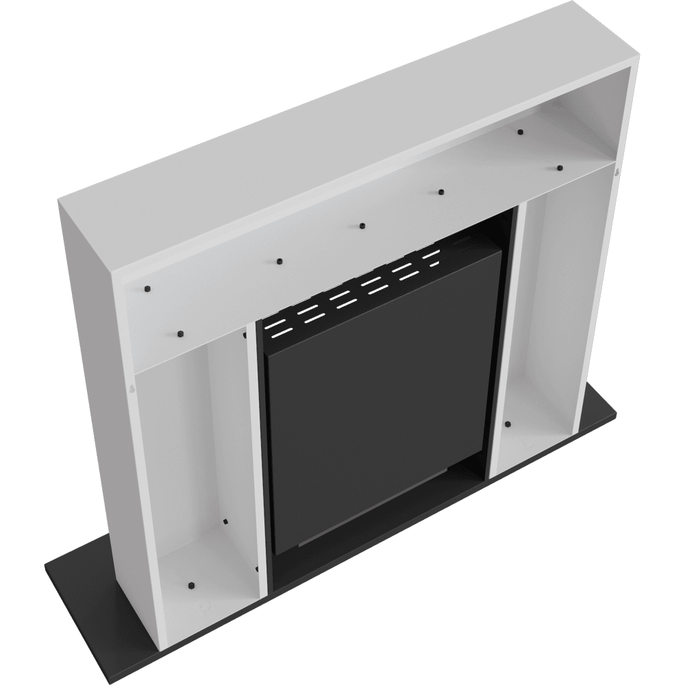 Freestanding Bioethanol fireplace WHISKEY2 TÜV white
