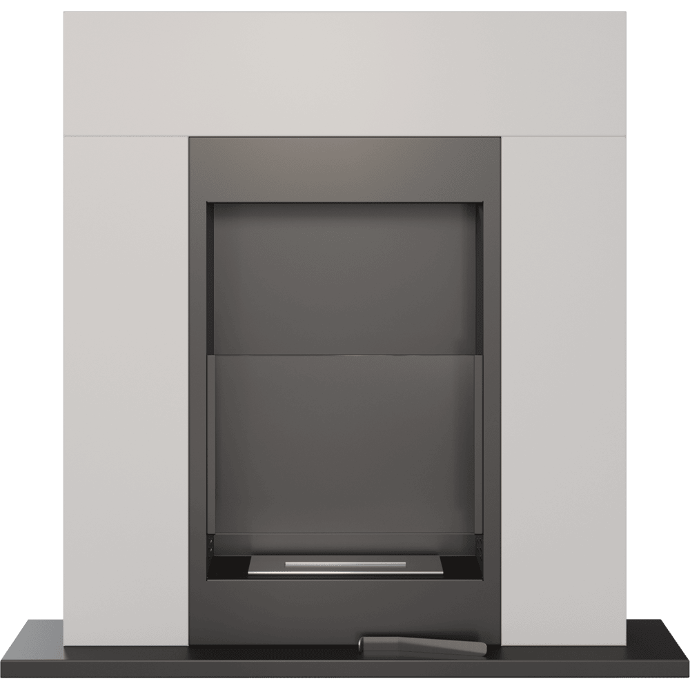 Freestanding Bioethanol fireplace WHISKEY TÜV white