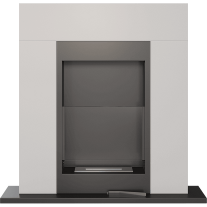 Freestanding Bioethanol fireplace WHISKEY TÜV white