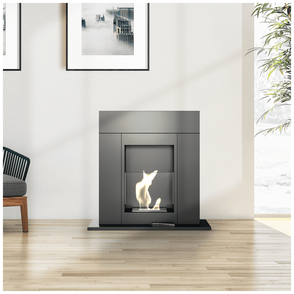 Freestanding Bioethanol fireplace WHISKEY TÜV black