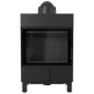 Steel fireplace KRATKI LUCY 12 kW Ø 200