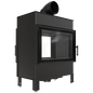 Steel fireplace KRATKI LUCY TUNNEL 14 kW Ø 200 black thermotec
