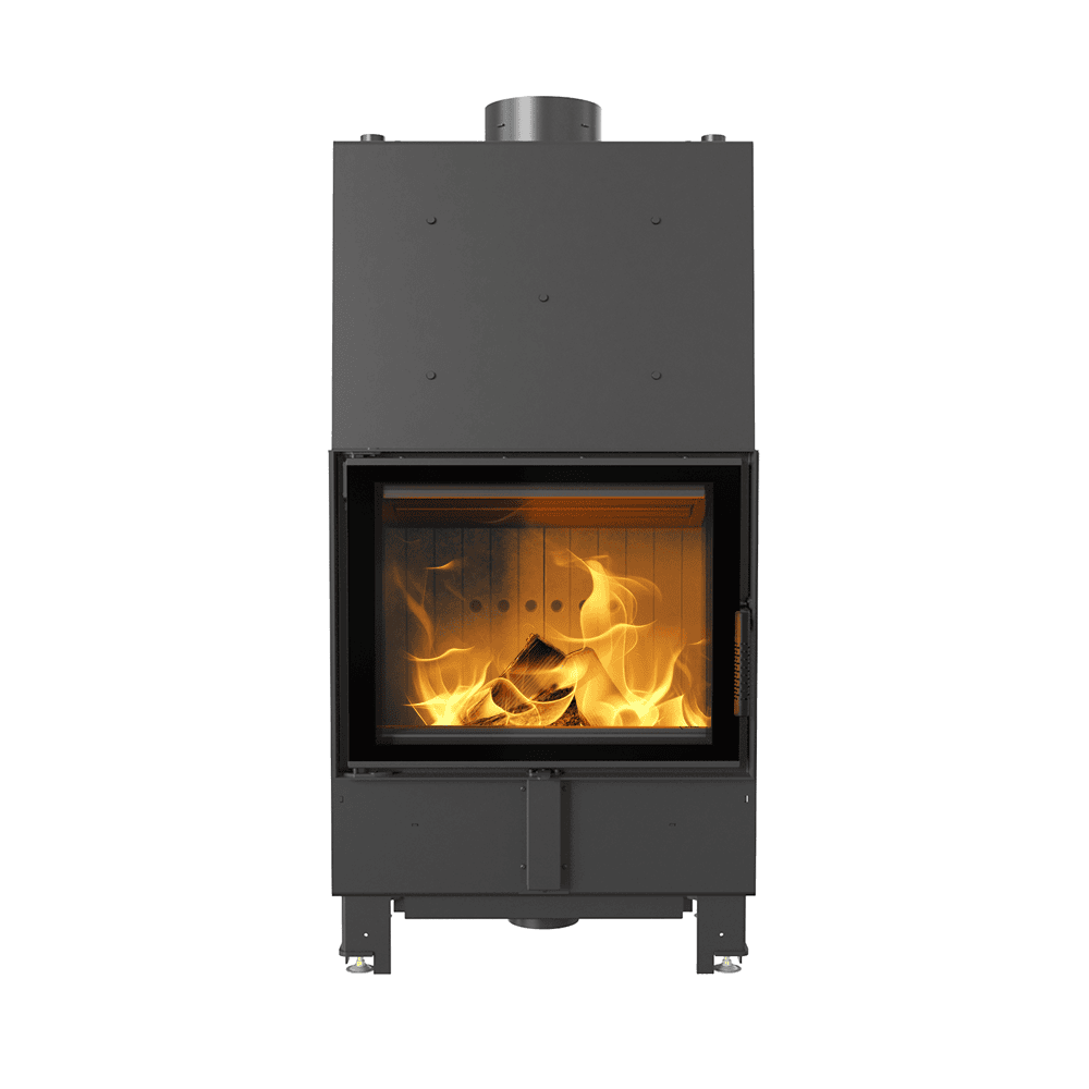 Water heating fireplace KRATKI LUCY 12 kW Ø 200 black thermotec lining