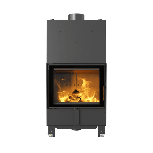 Water heating fireplace KRATKI LUCY 12 kW Ø 200 black thermotec lining