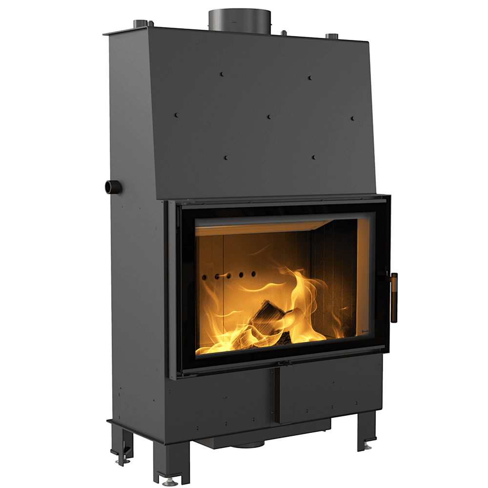 Water heating fireplace KRATKI LUCY 16 kW Ø 200 black thermotec lining