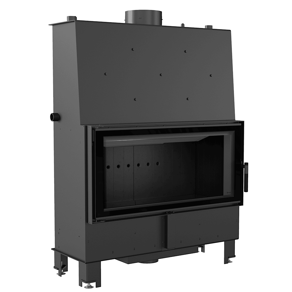 Water heating fireplace KRATKI LUCY 20 kW Ø 200 Black thermotec lining