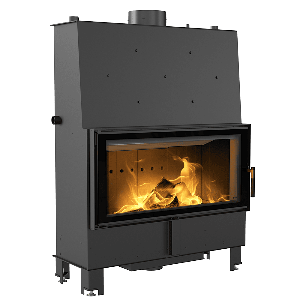 Water heating fireplace KRATKI LUCY 20 kW Ø 200 Black thermotec lining