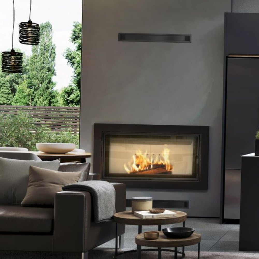 Water heating fireplace KRATKI LUCY 20 kW Ø 200 Black thermotec lining