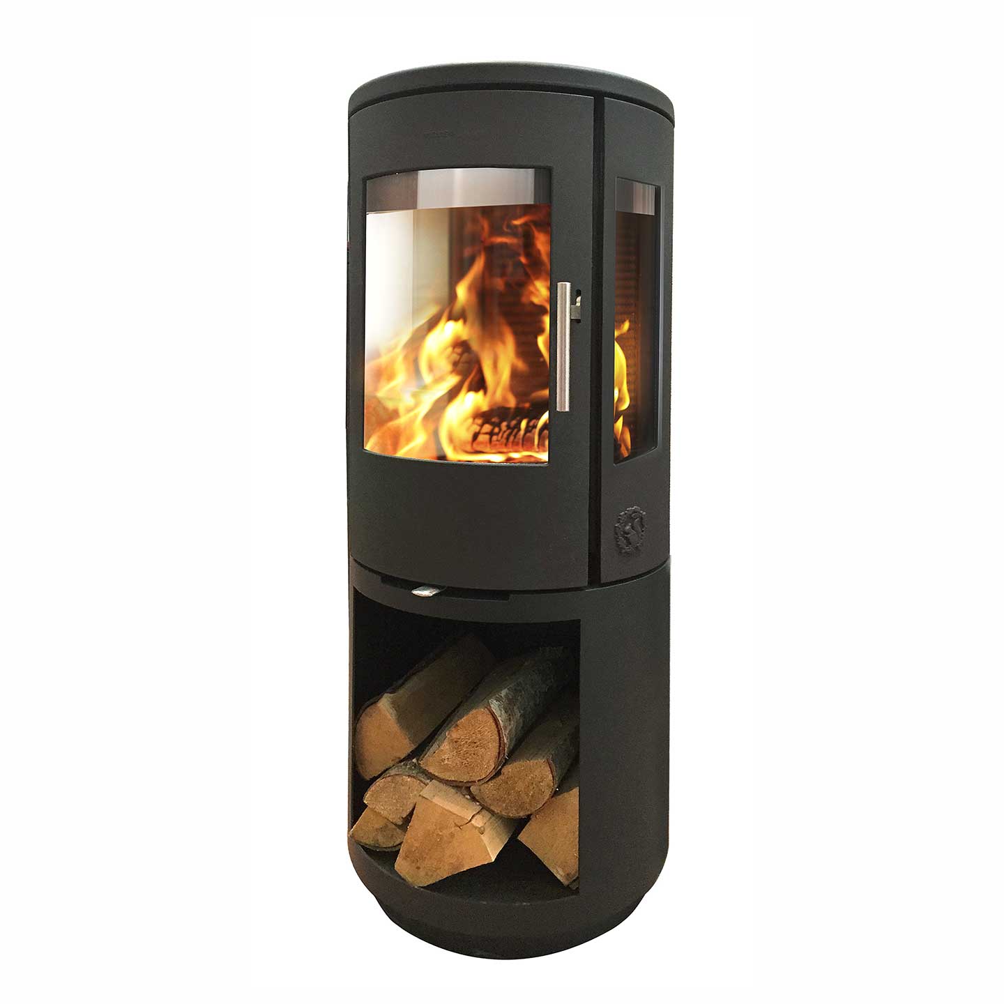 Morso 7493 High Stove with Log Storage