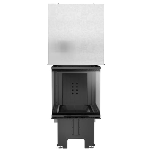 Steel fireplace NBU left right 11 kW Ø 200 Lift-up