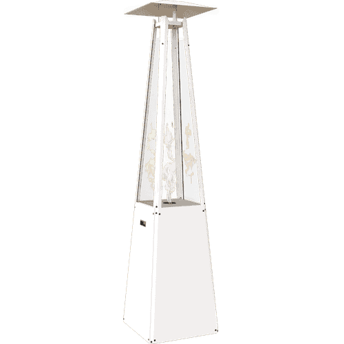 Outdoor Gas Heater Umbrella Steel White 12 kW Set