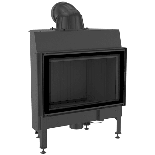 Steel fireplace KRATKI NADIA 12 kW Ø 200 black thermotec